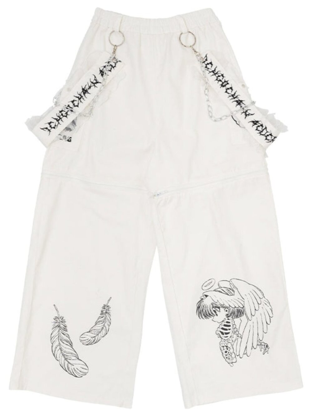 NEW ACDC RAG X Ichgo Cha~N Horror Gore Ribcage Angel Cargo Pants